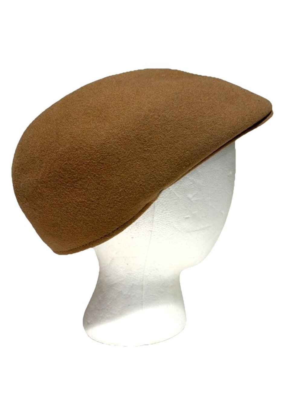 VTG Totes Newsboy Cabbie Cap 100% Wool Felt Size L Tan Water Resistant Made USA